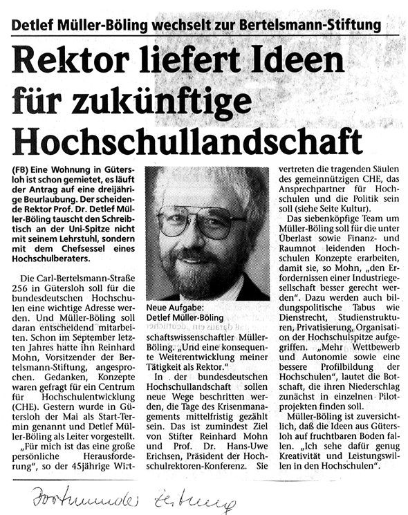 1994_02_26 WR Rektor liefert Ideen fuer zukuenftige Hochschullandschaft